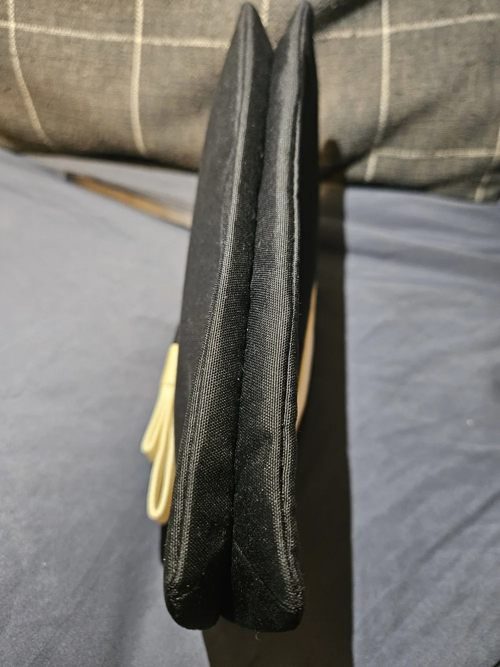 Kate Spade Black & Cream Bow Canvas Wristlet
